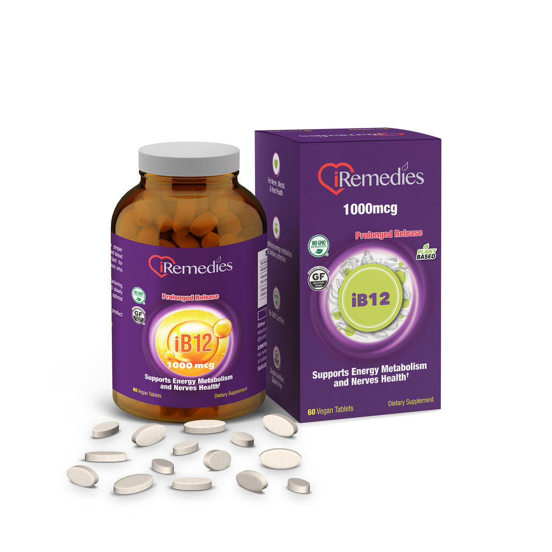 iB12 1000 mcg PR – 60 Vegan Tablets