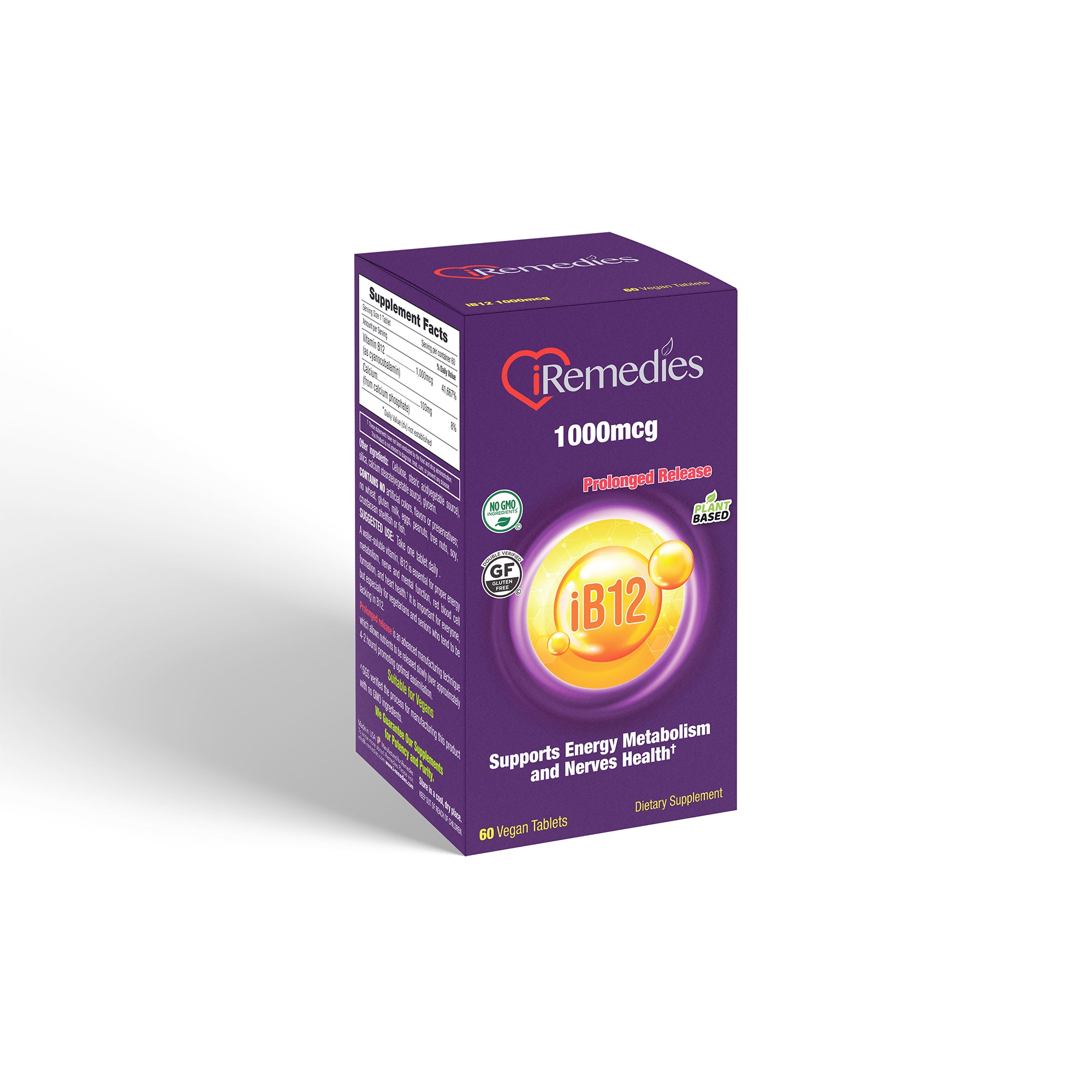 iB12 1000 mcg PR – 60 Vegan Tablets