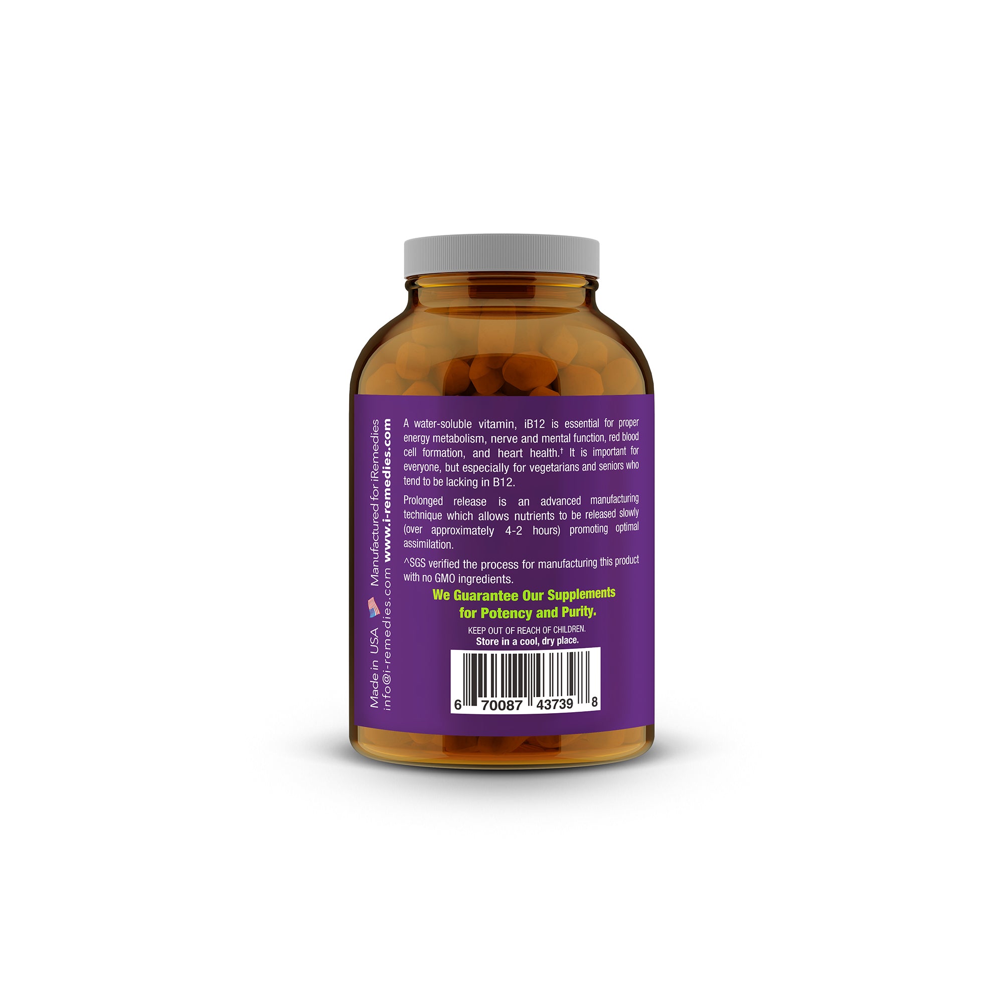 iB12 1000 mcg PR – 60 Vegan Tablets