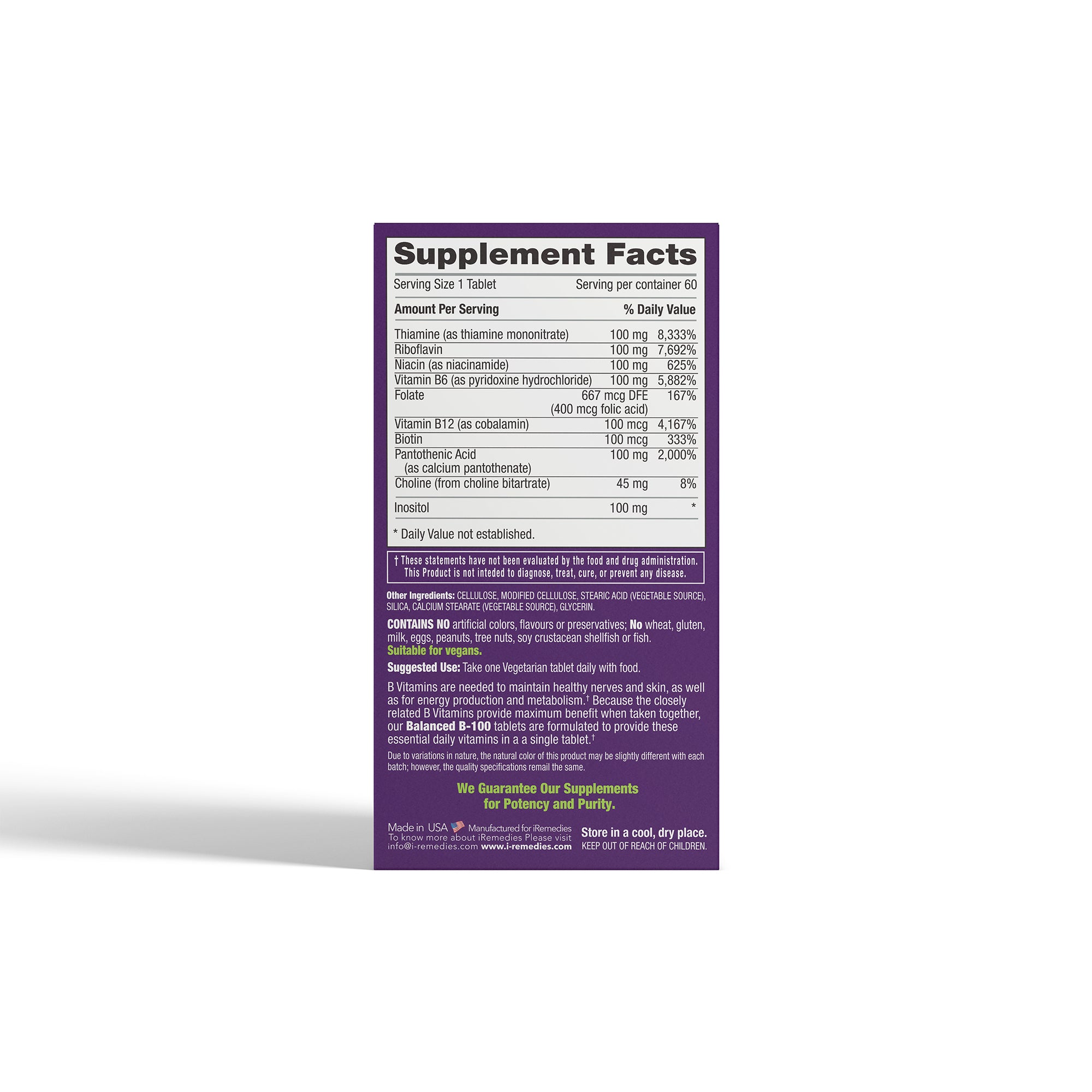 iBalanced B100 – 60 Vegetarian Tablets