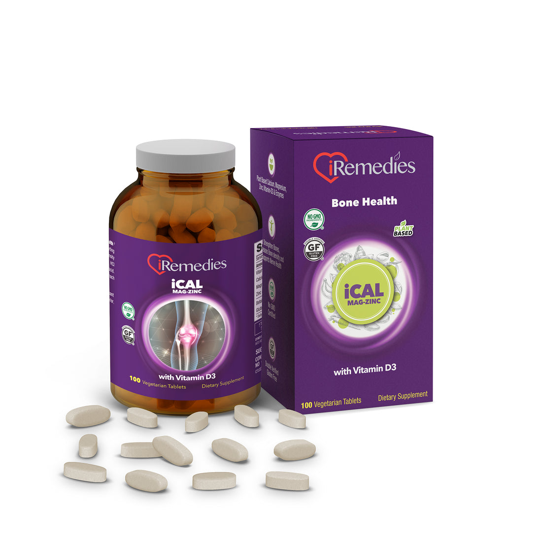 iCal-Mag-Zinc with Vitamin D3 – 100 Vegetarian Tablets