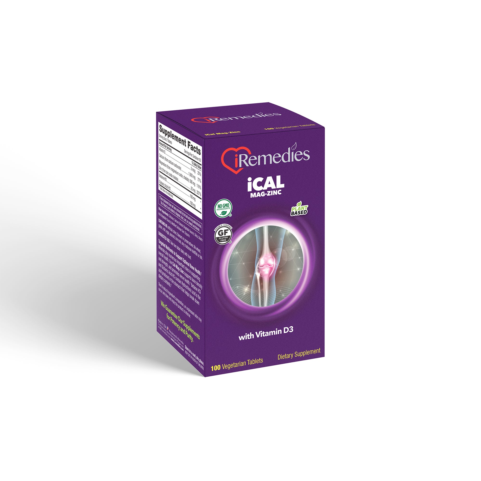 iCal-Mag-Zinc with Vitamin D3 – 100 Vegetarian Tablets