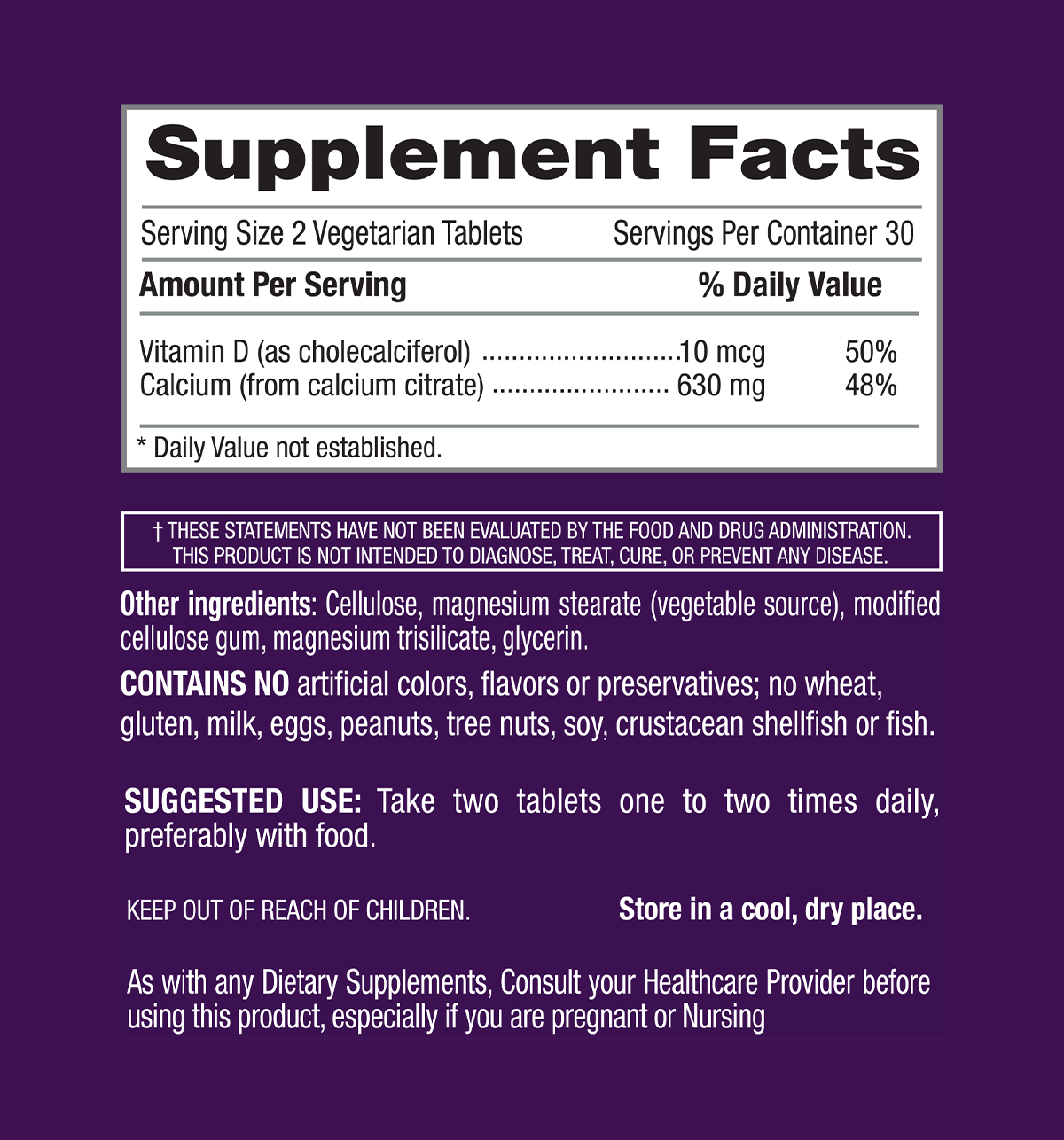 iCalcium Citrate with Vitamin D3 - 60 Vegetarian Tablets