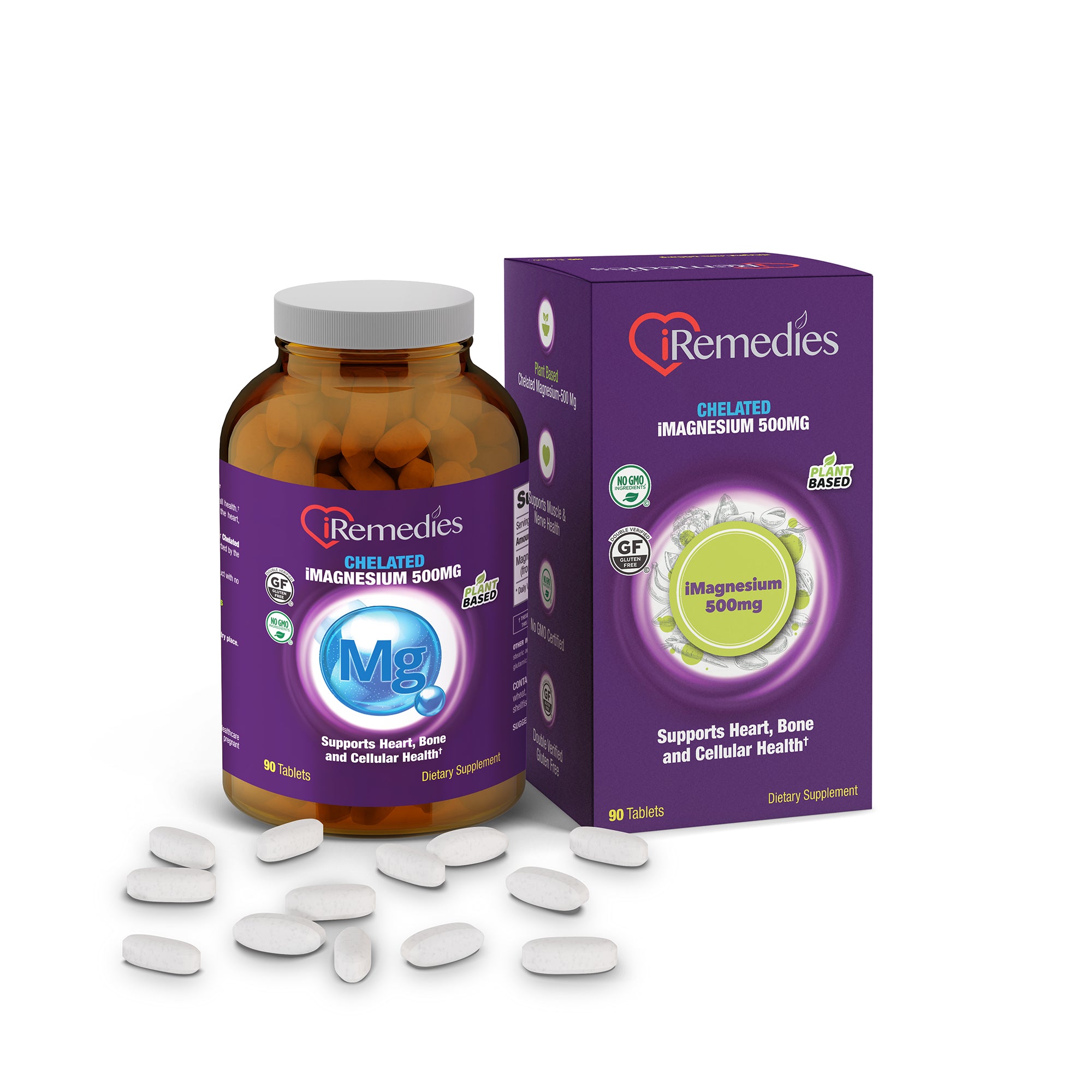 iMagnesium 500 mg Chelated – 90 Tablets