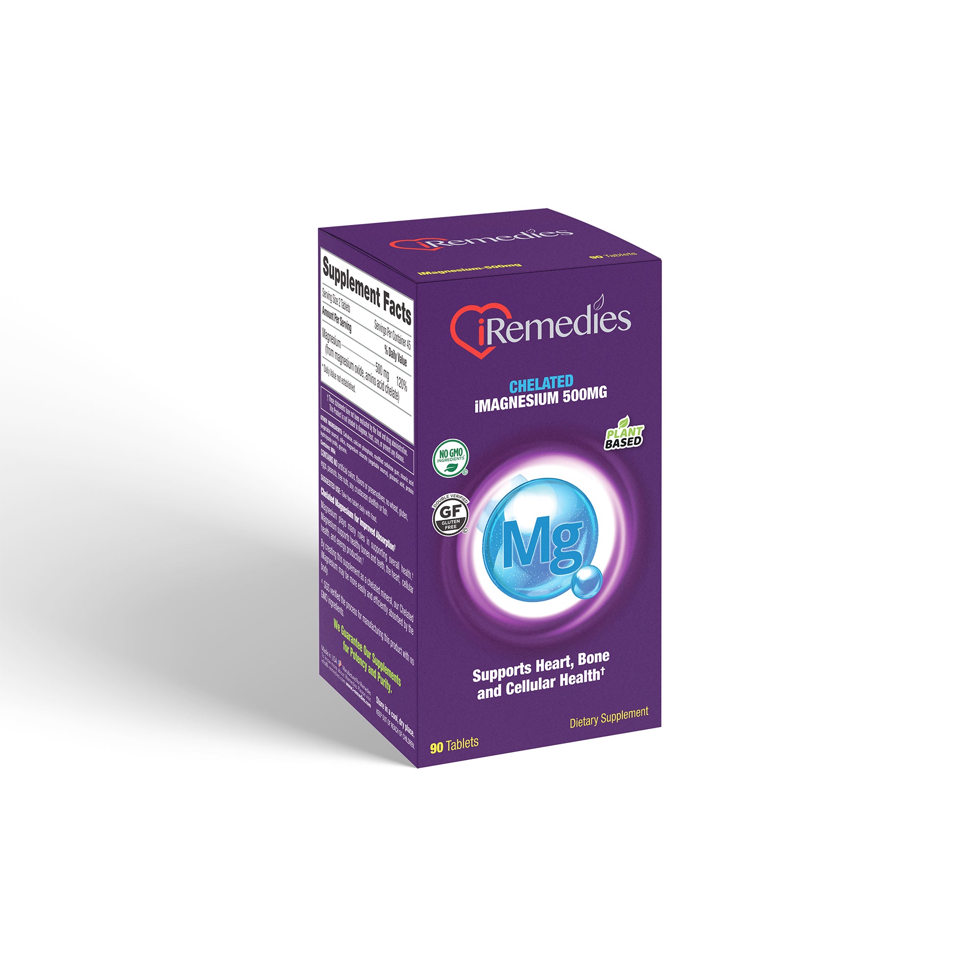 iMagnesium 500 mg Chelated – 90 Tablets