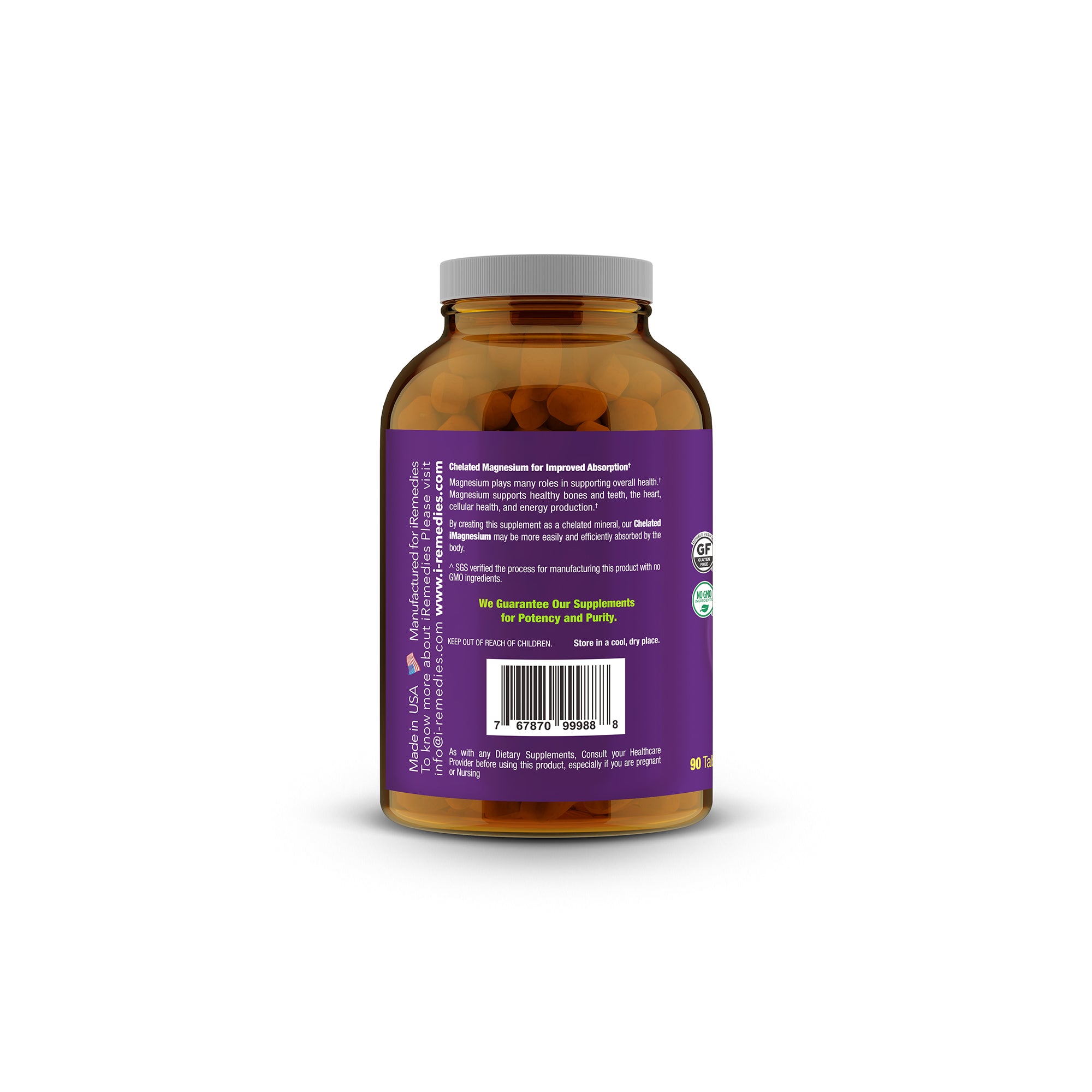 iMagnesium 500 mg Chelated – 90 Tablets