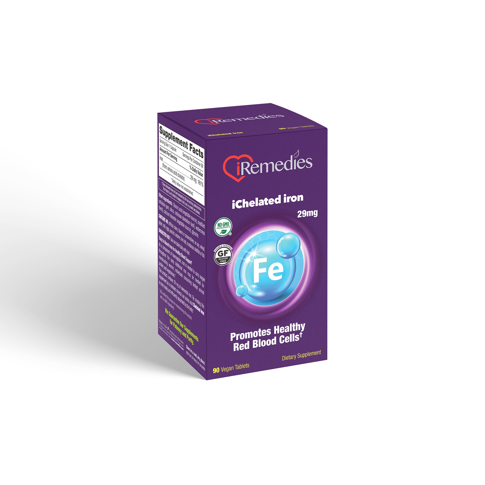 iChelated Iron 29 mg – 90 Vegan Tablets