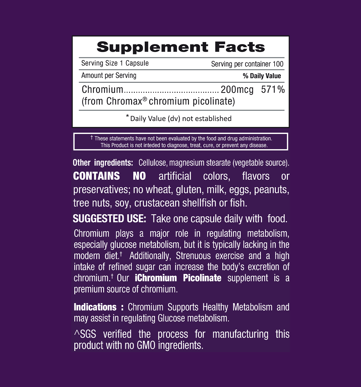 iChromium Picolinate 200 mcg