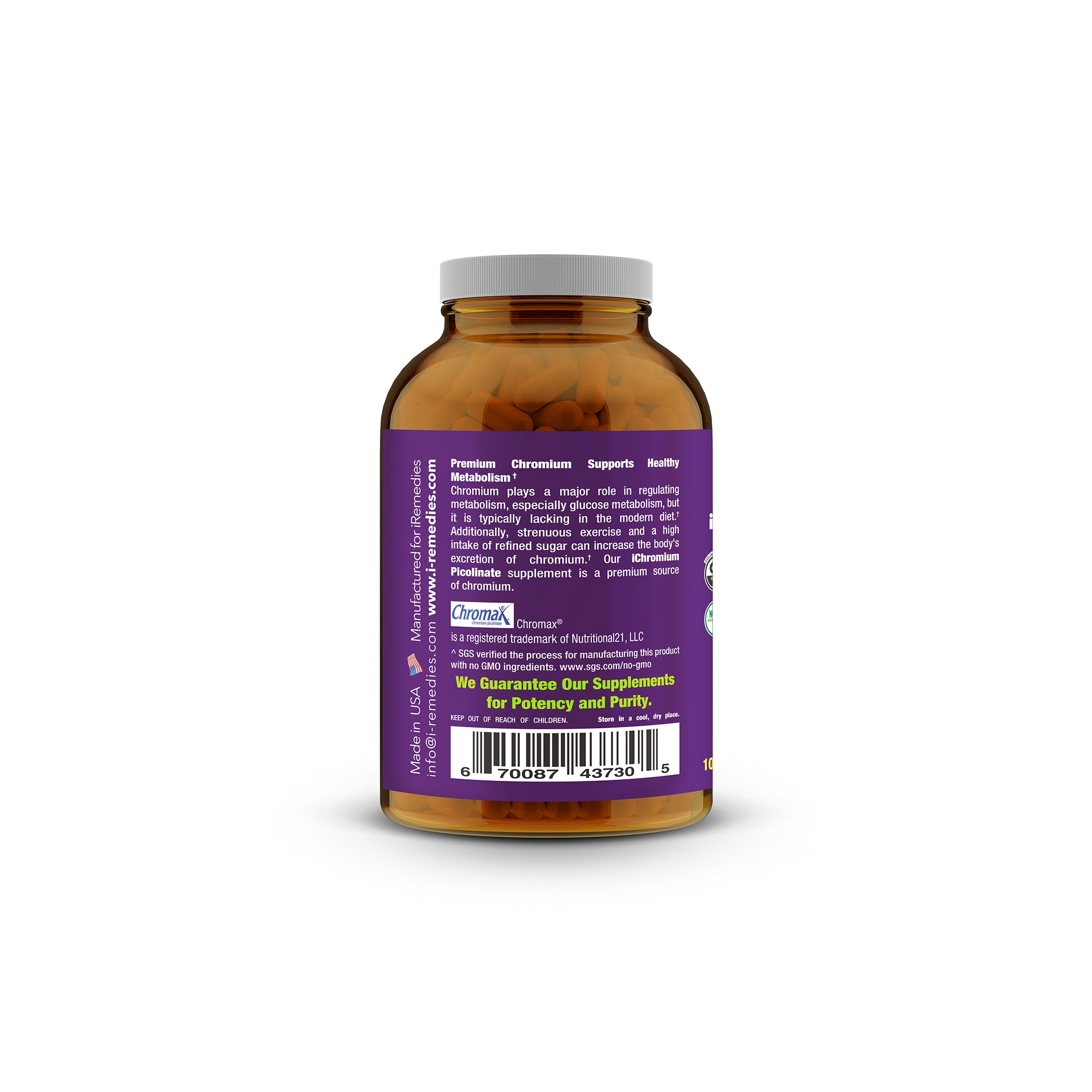 iChromium Picolinate 200 mcg – 100 capsules