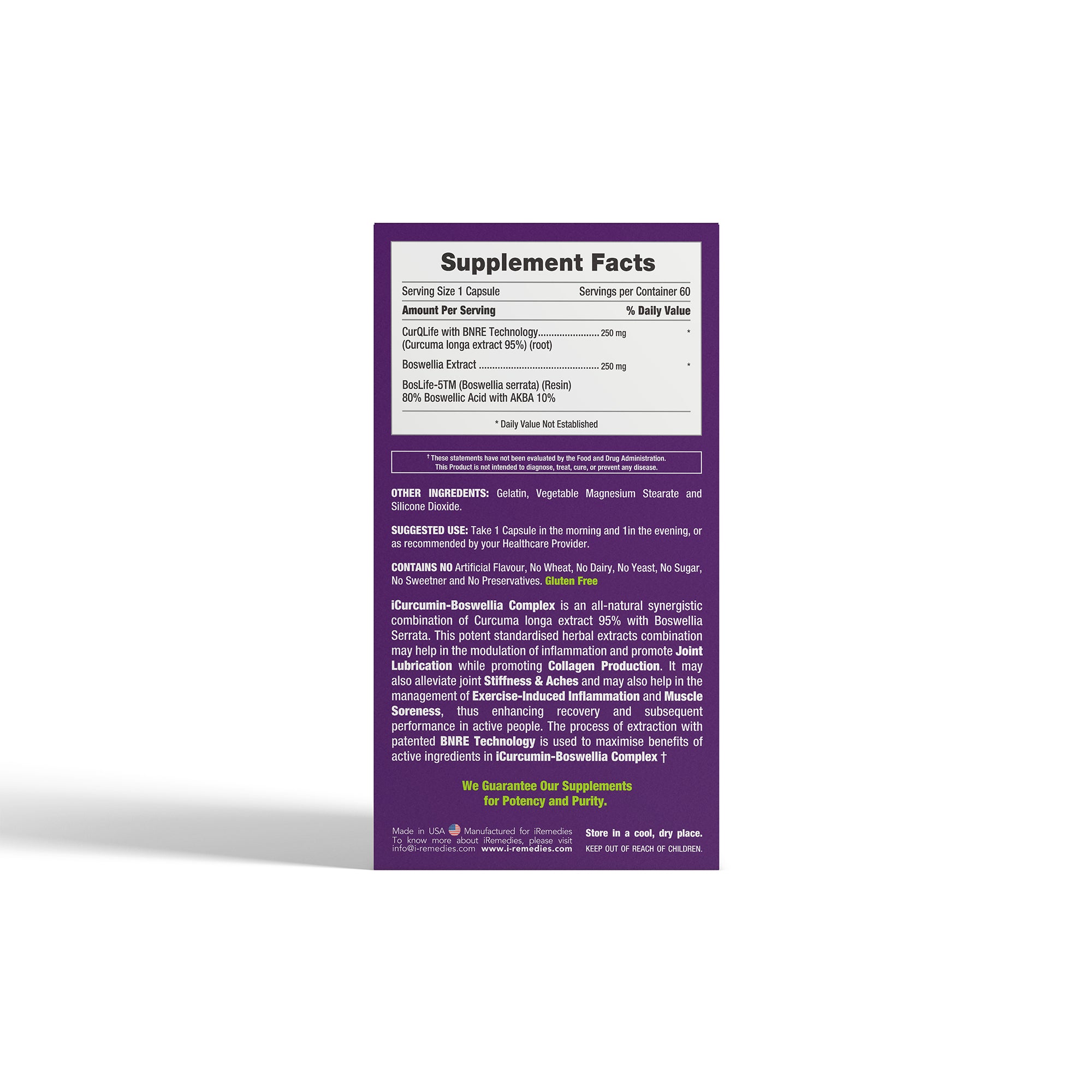 iCurcumin Boswellia Complex – 60 Capsules