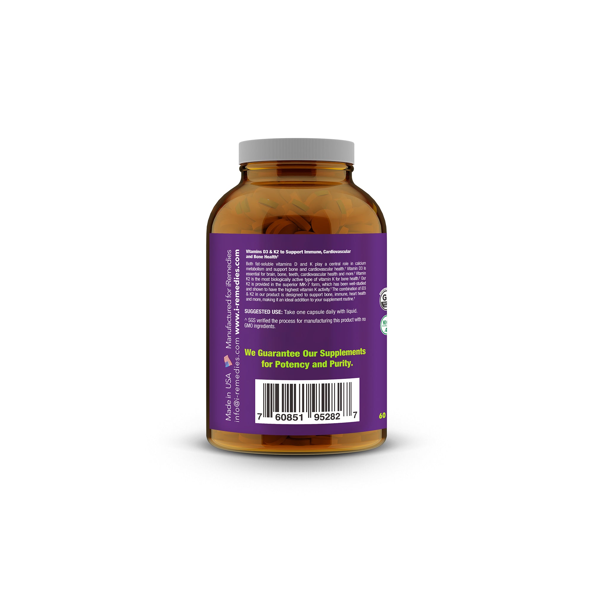 iVitamins D3 & K2 – 60 Vegetarian Tablets