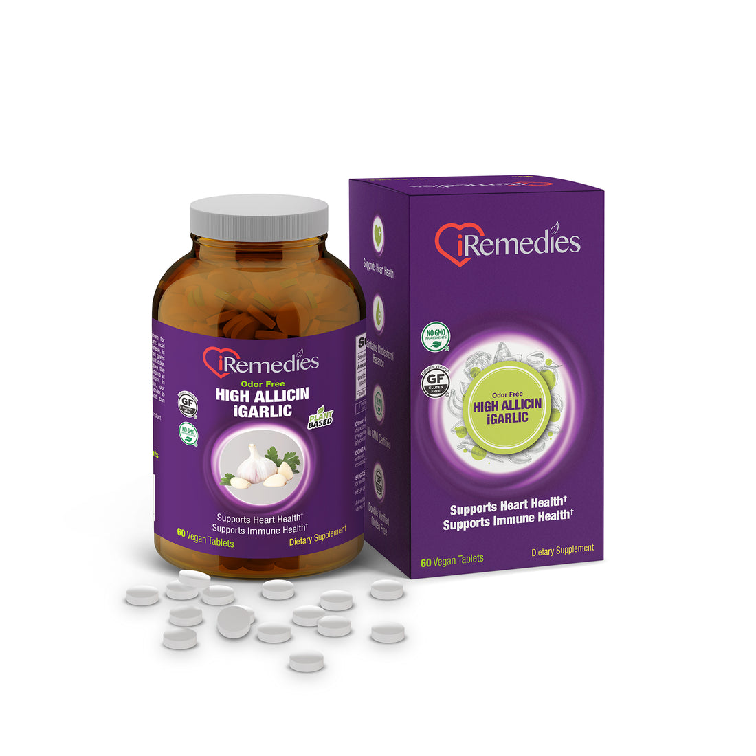 iGarlic High Allicin 500 mg - 60 Vegan Tablets