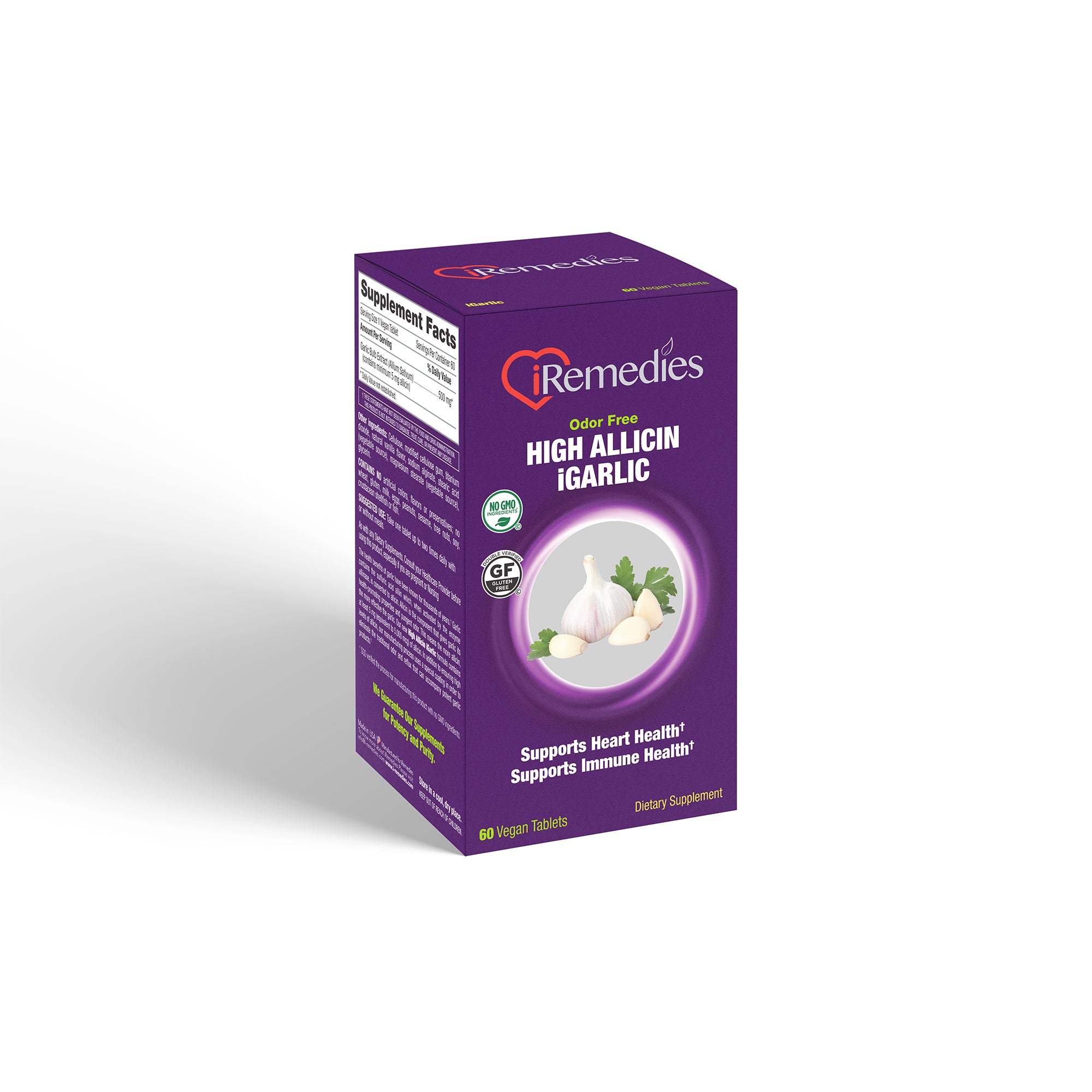 iGarlic High Allicin 500 mg - 60 Vegan Tablets