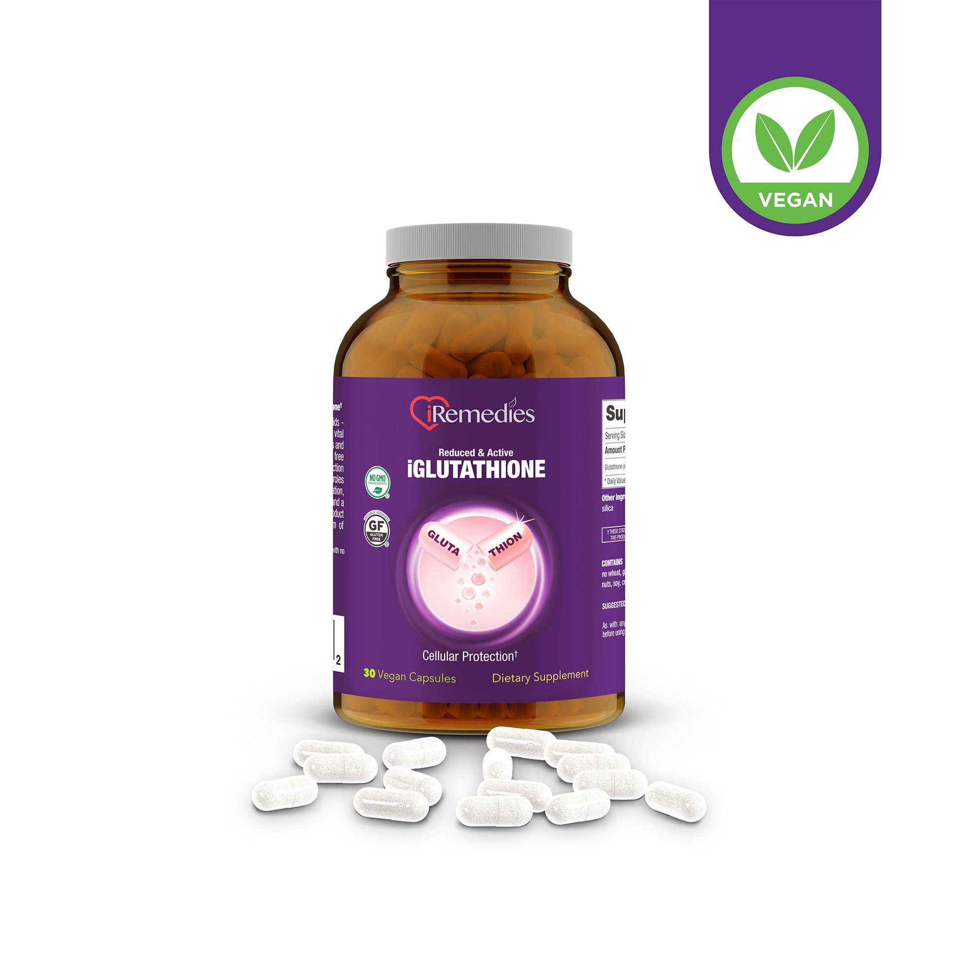 iGlutathione 500 mg 30 Vegan Capsules iRemedies iGlutathione 500 mg 30 Vegan Capsules iRemedies