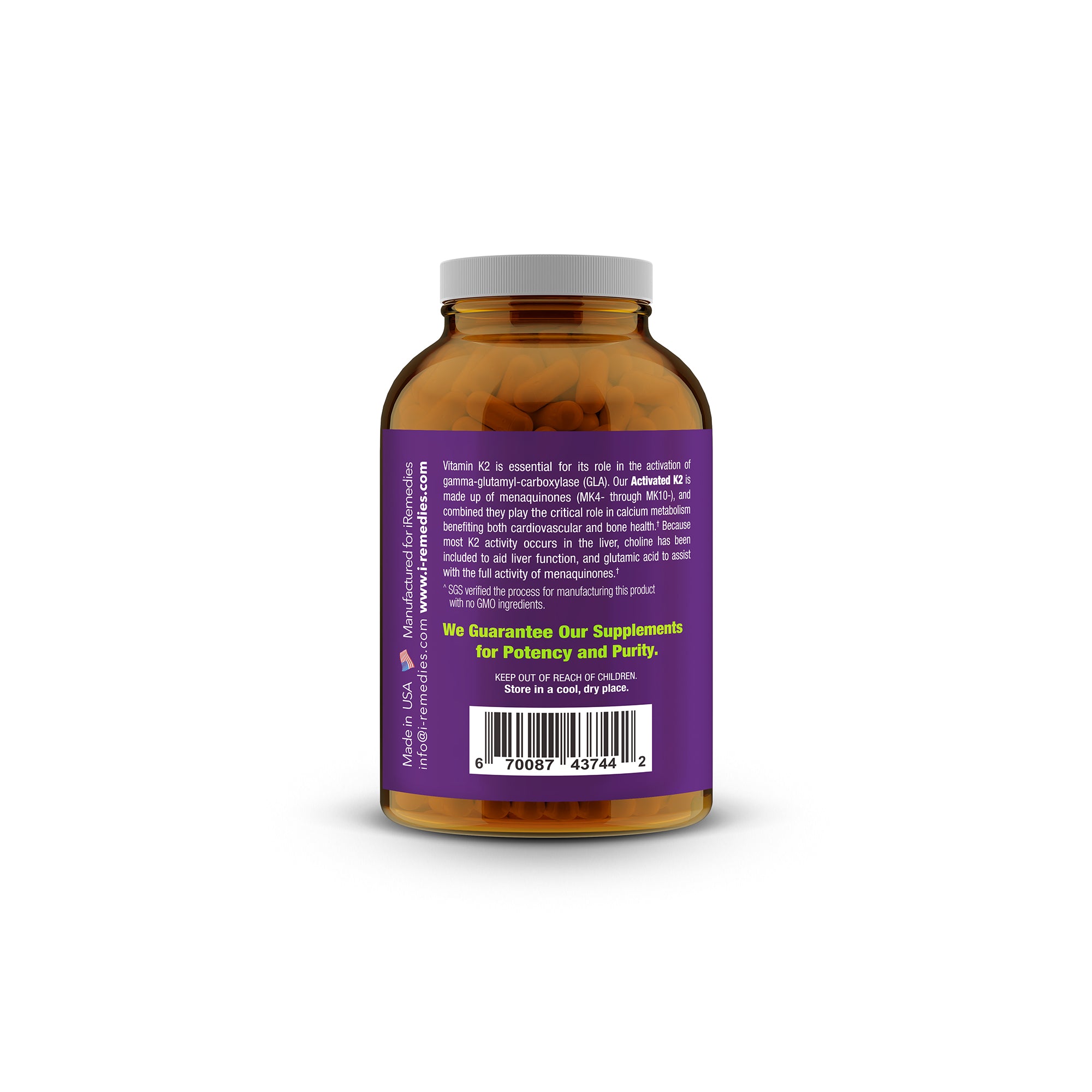iVitamin K2 75 mcg – 60 Vegan Capsules