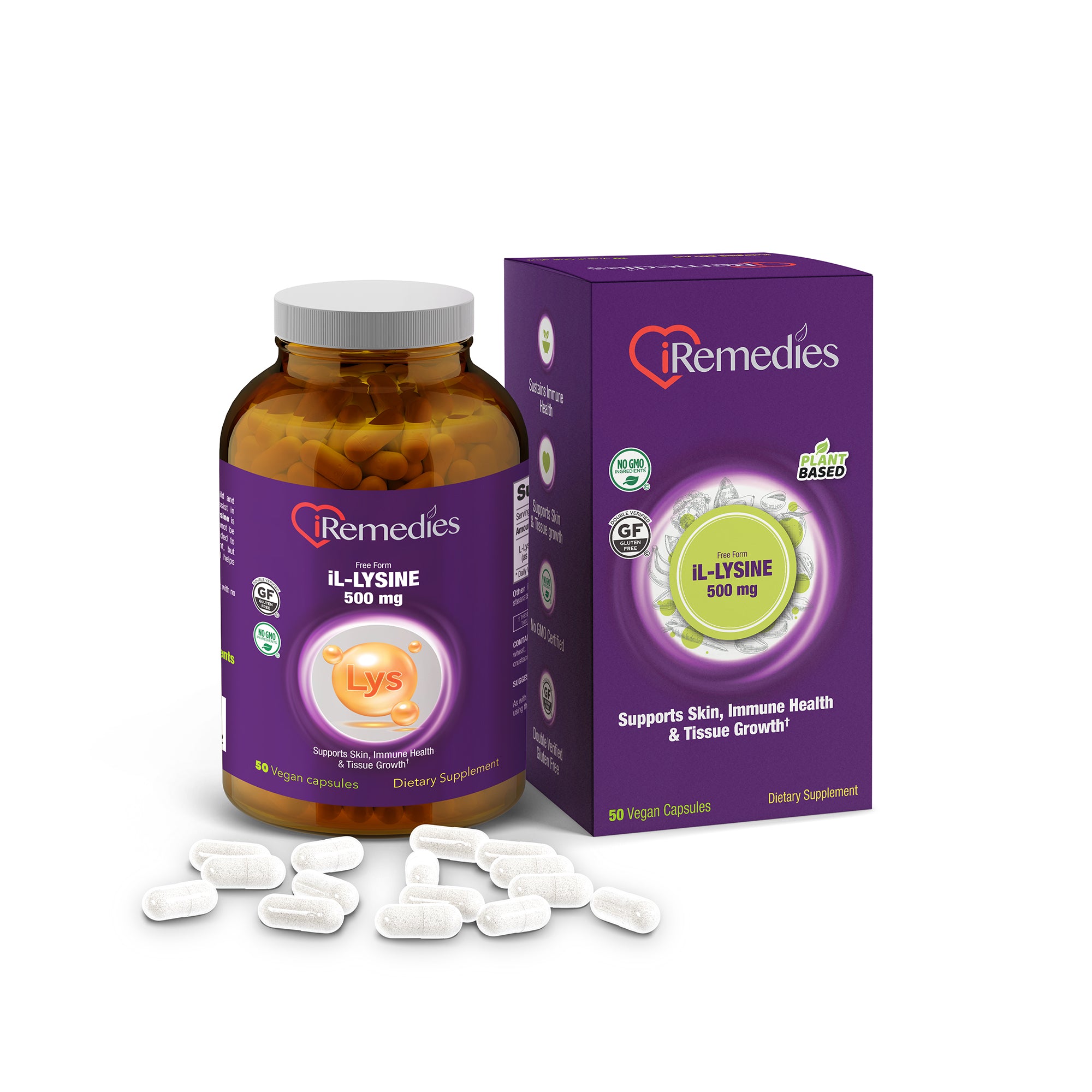 iL-Lysine 500 mg – 50 Vegan Capsules