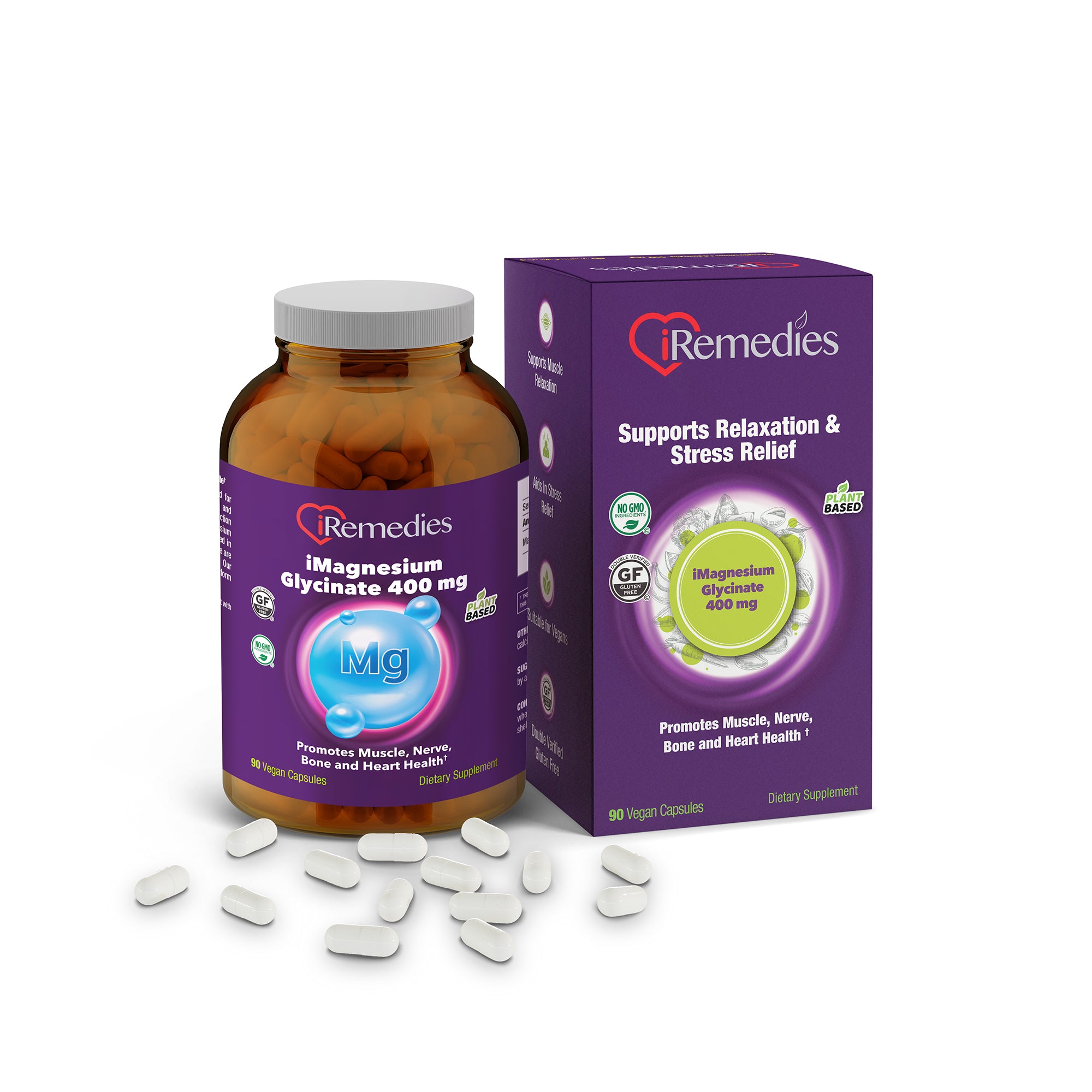 iMagnesium Glycinate 400 mg – 90 Vegan Capsules