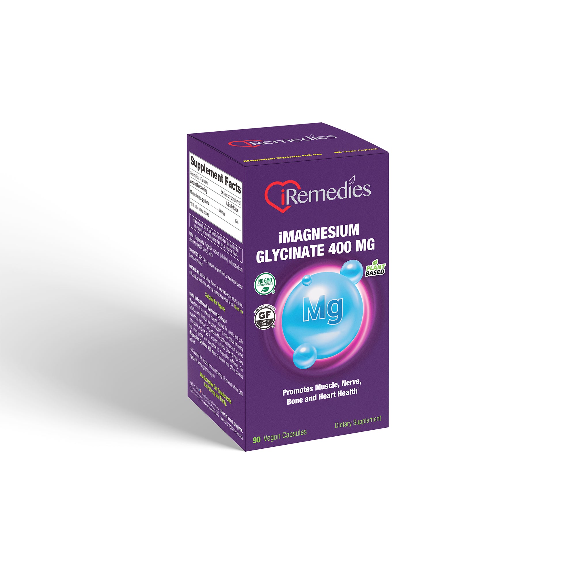 iMagnesium Glycinate 400 mg – 90 Vegan Capsules