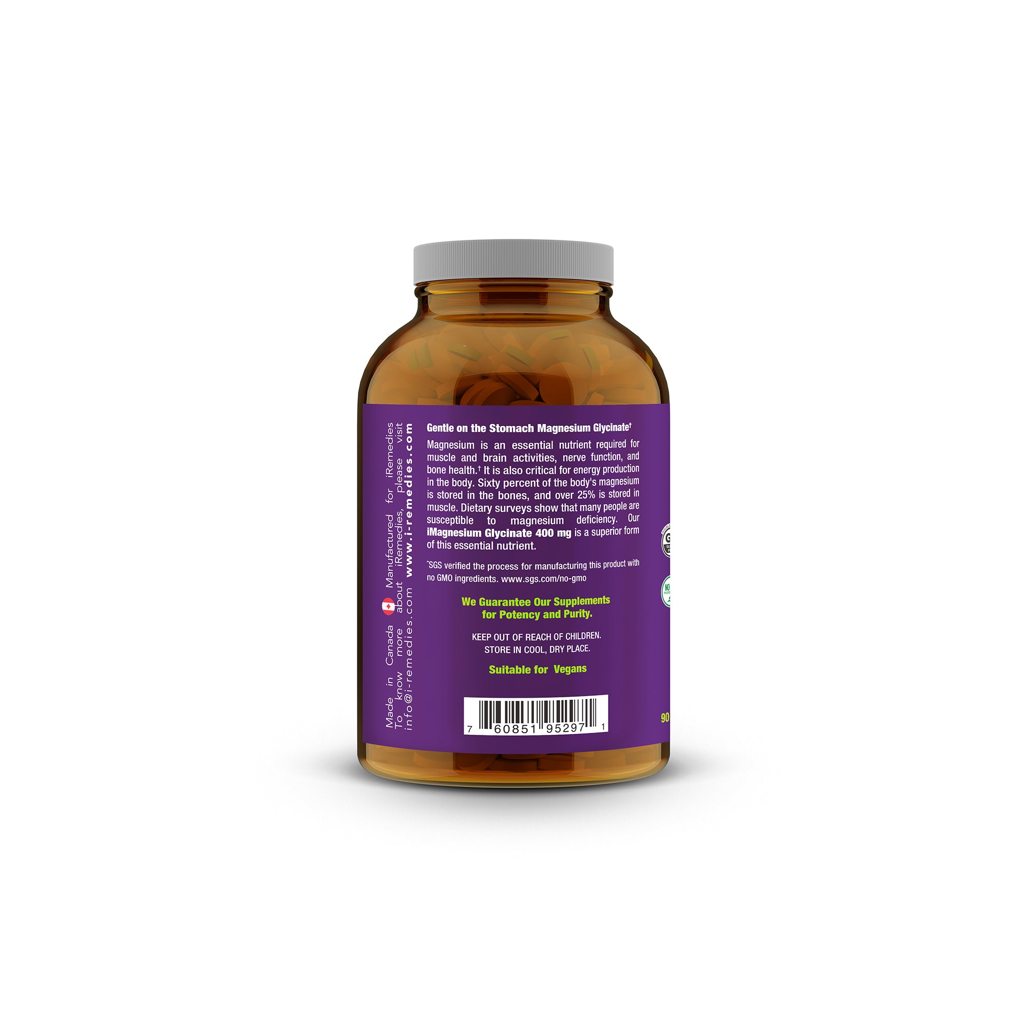 iMagnesium Glycinate 400 mg – 90 Vegan Capsules