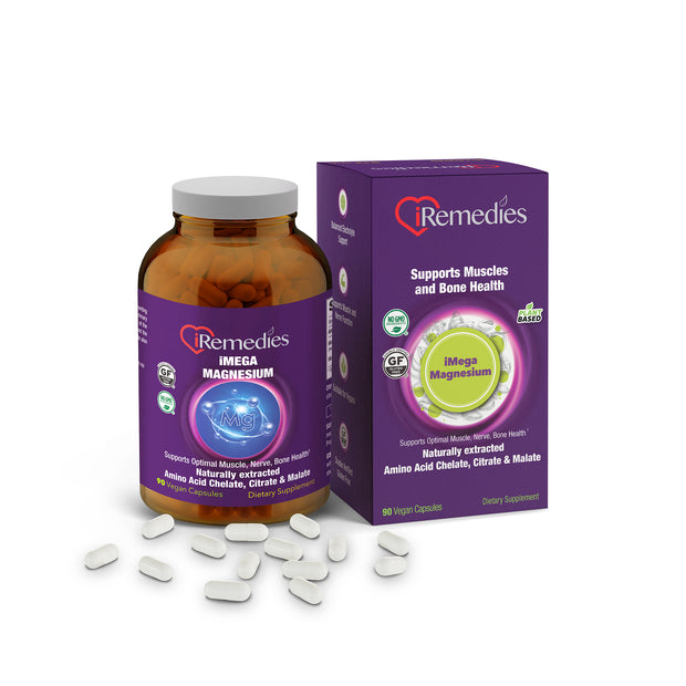 Imega iMega Magnesium – 90 Vegan Capsules – iRemedies