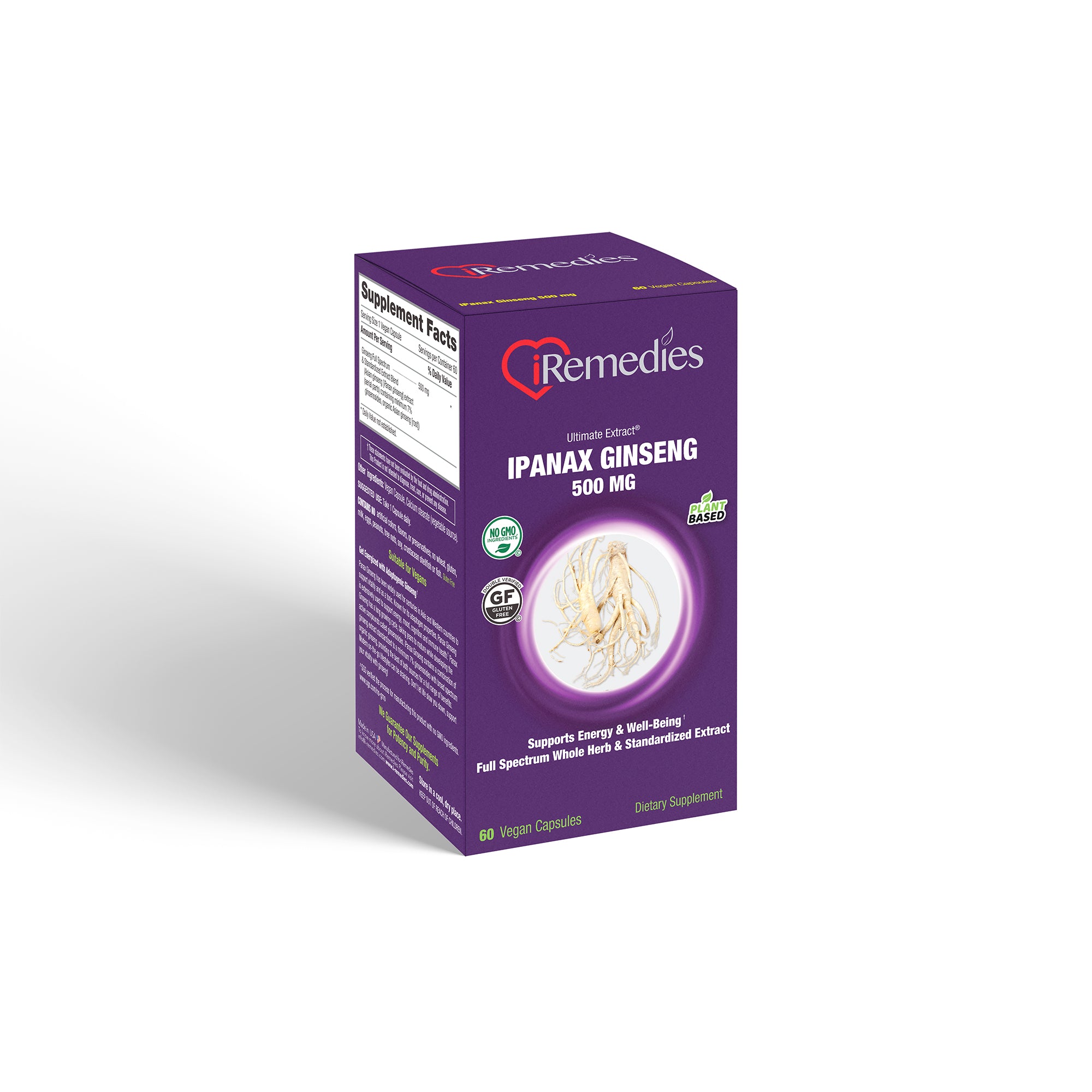 iPanax Ginseng 500 mg – 60 Vegan Capsules
