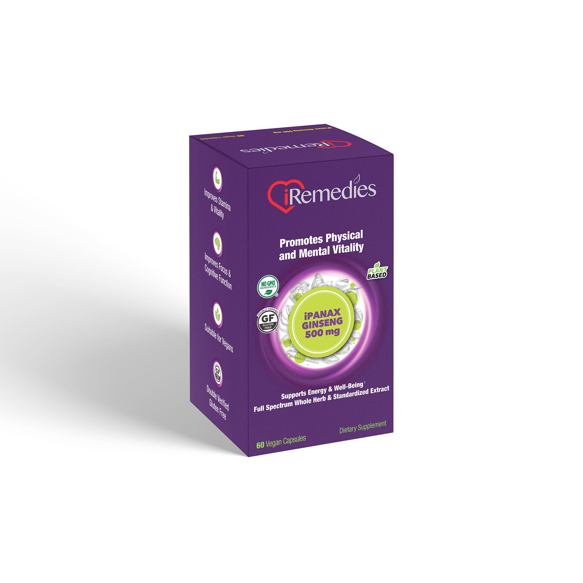 iPanax Ginseng 500 mg – 60 Vegan Capsules
