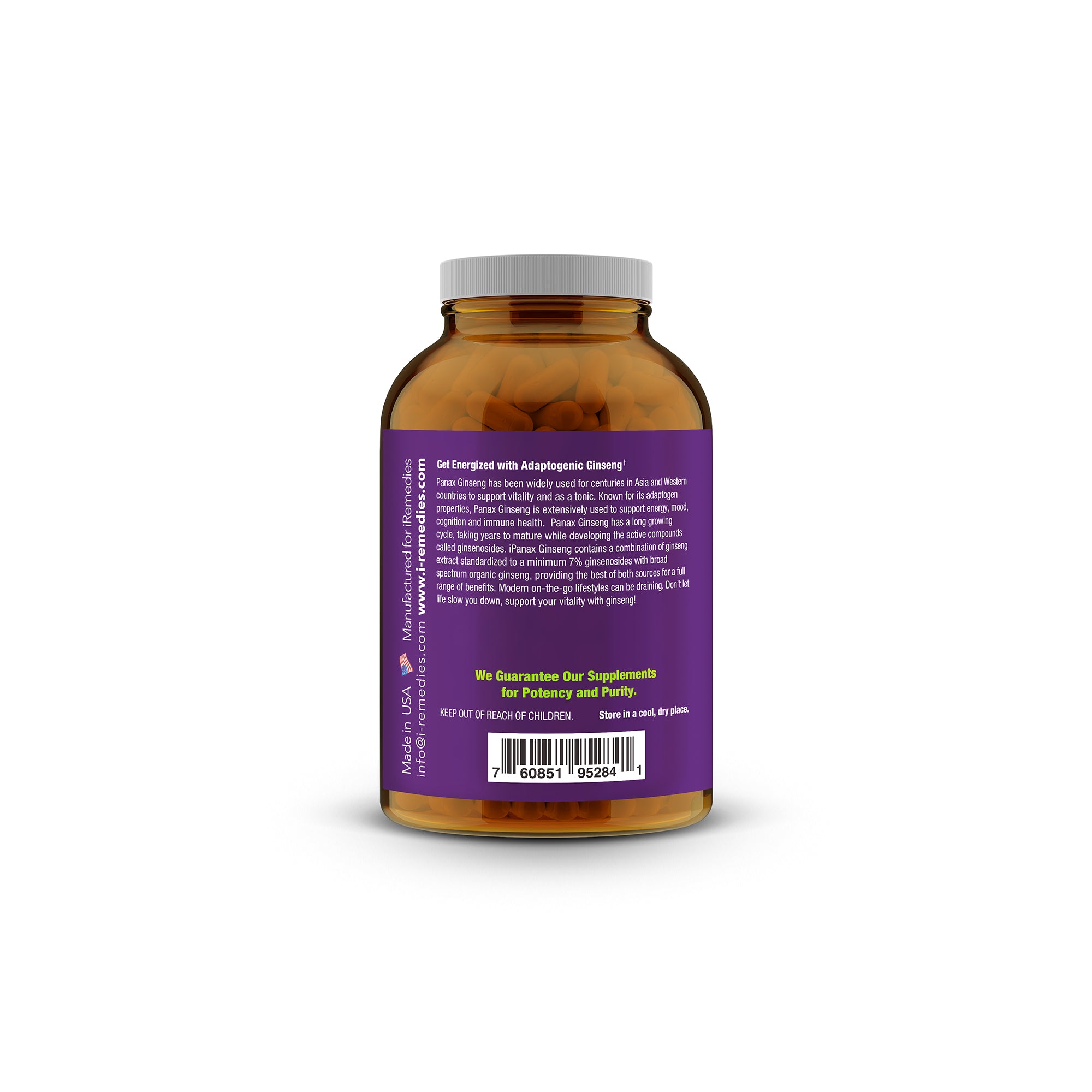 iPanax Ginseng 500 mg – 60 Vegan Capsules