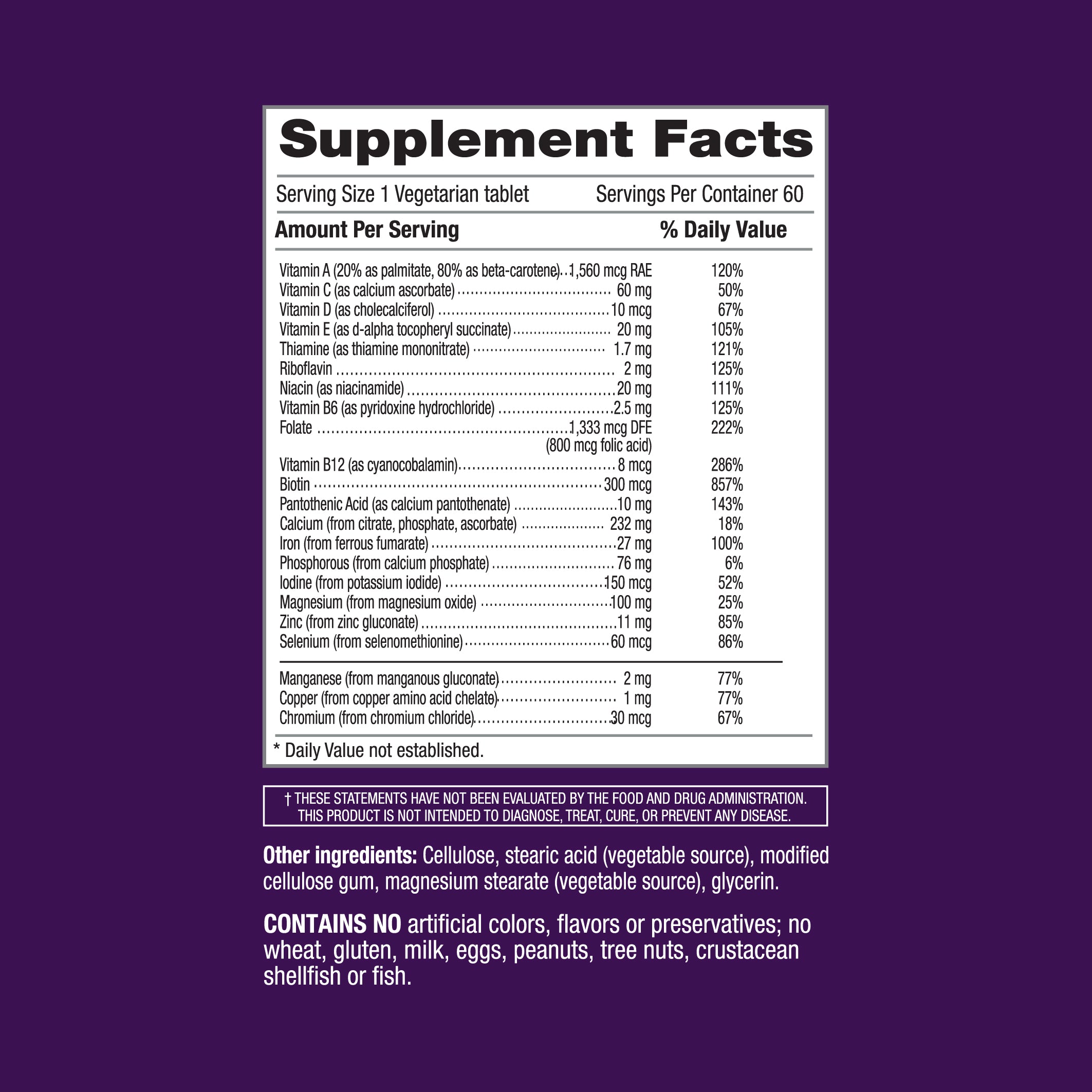 iPrenatal Once Daily – 60 Vegetarian Tablets