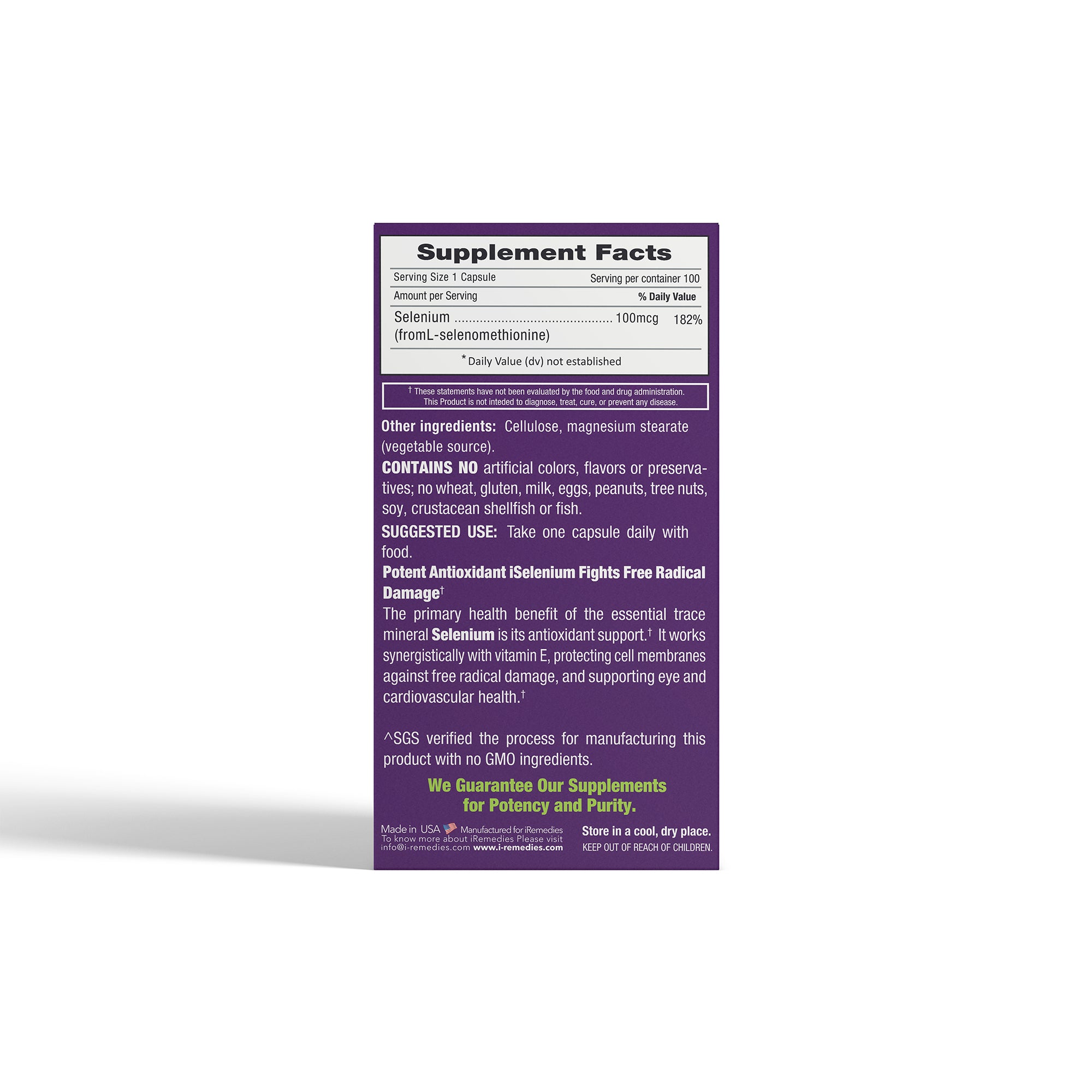 iSelenium 100 mcg – 100 capsules