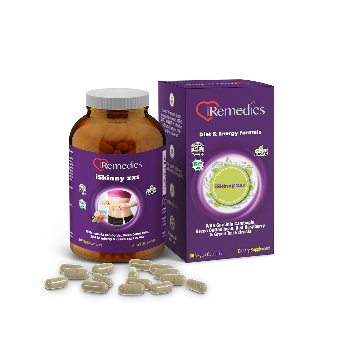iSkinny XXS – 90 Vegan Capsules
