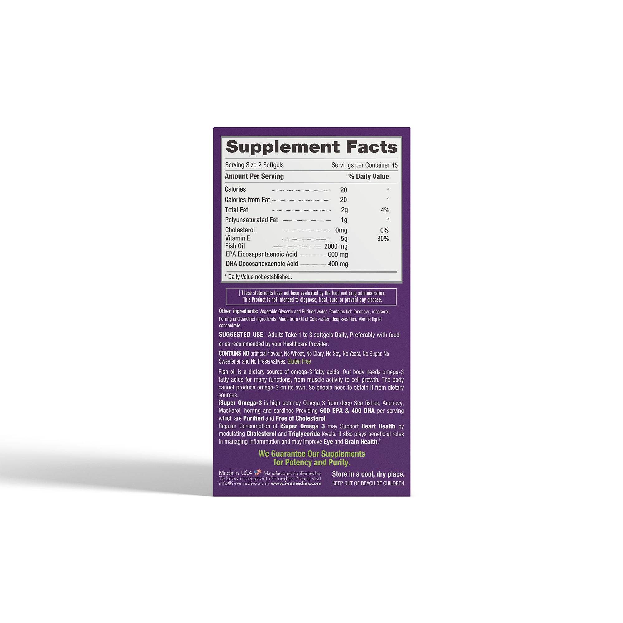 iSuper Omega 3 – 2000 mg 90 Softgels