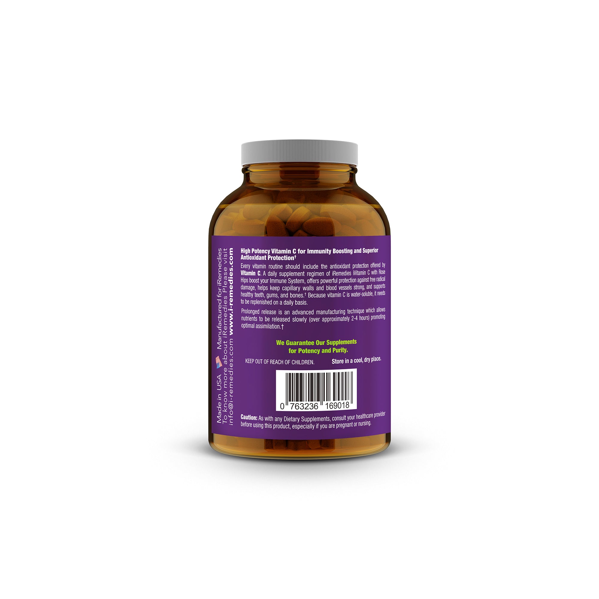 iVitamin C 1000 mg PR Plus Rose Hips – 50 Vegan Tablets