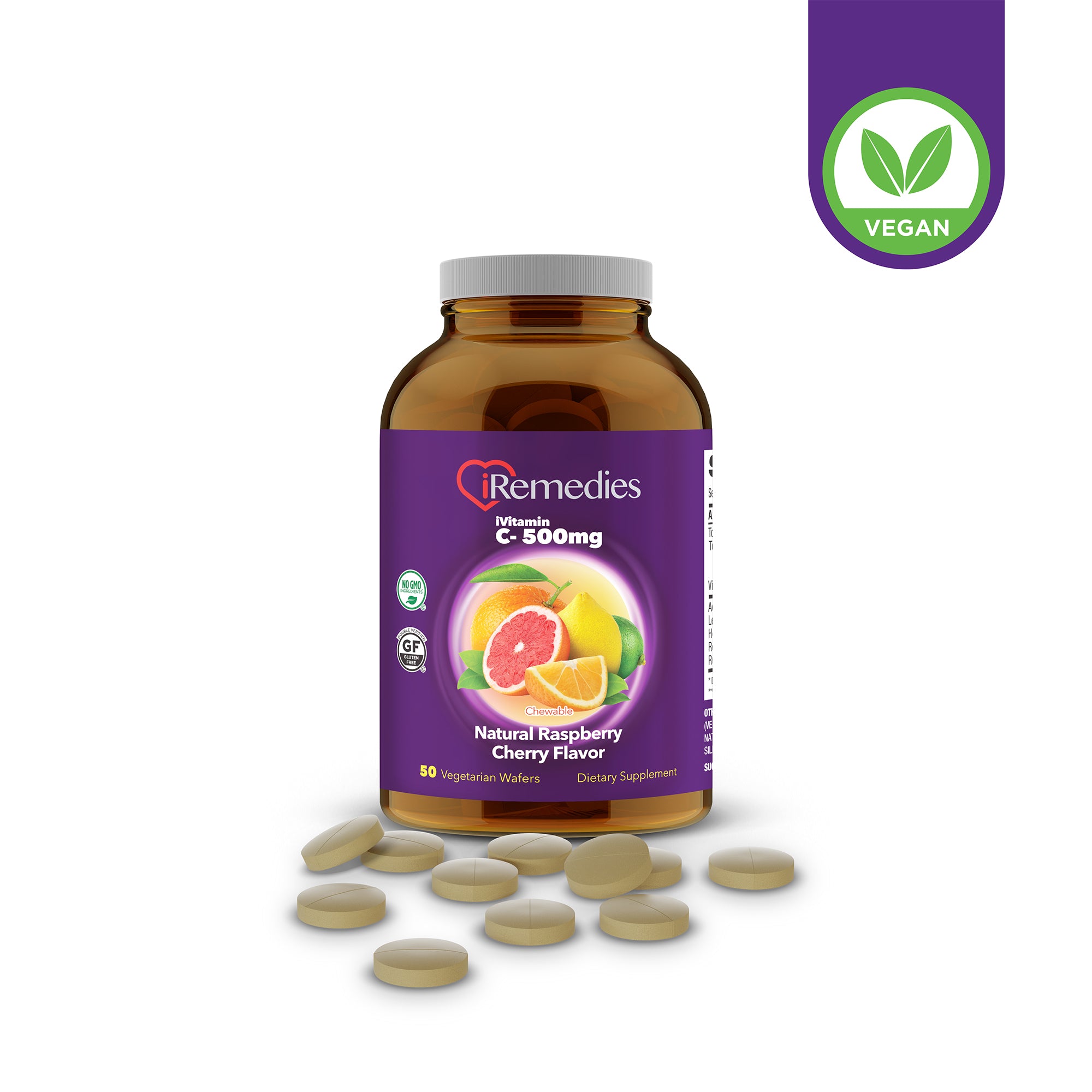 iVitamin C 500 Chewable – 50 Vegetarian Wafers