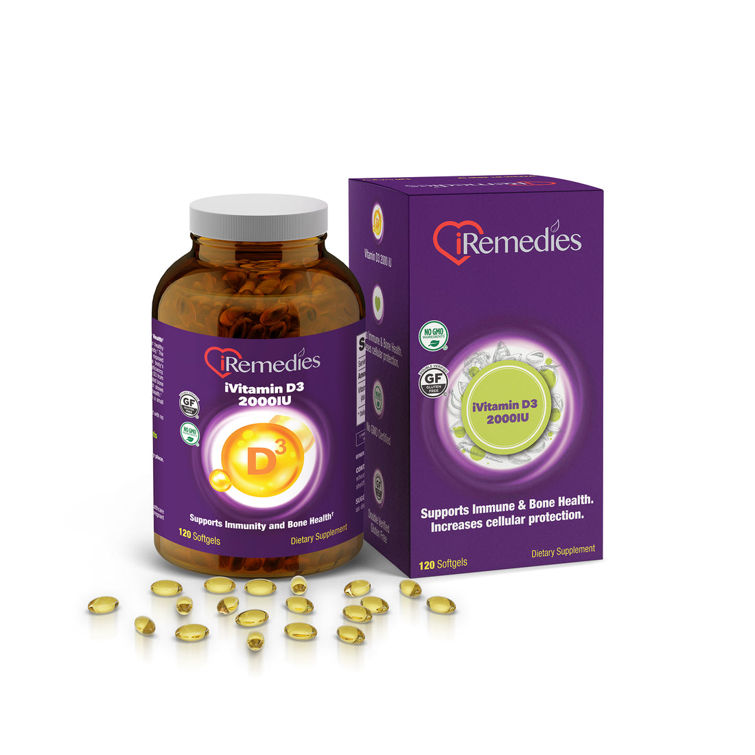 iVitamin D3 – 2000 IU – 100 Softgels