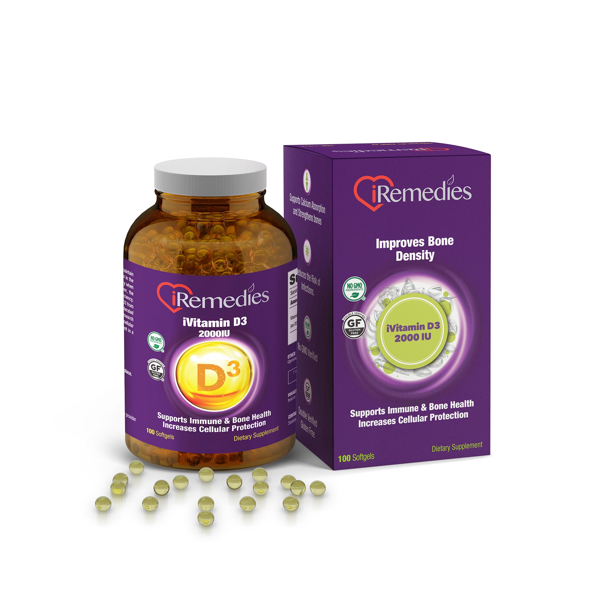 iVitamin D3 – 2000 IU – 100 Softgels