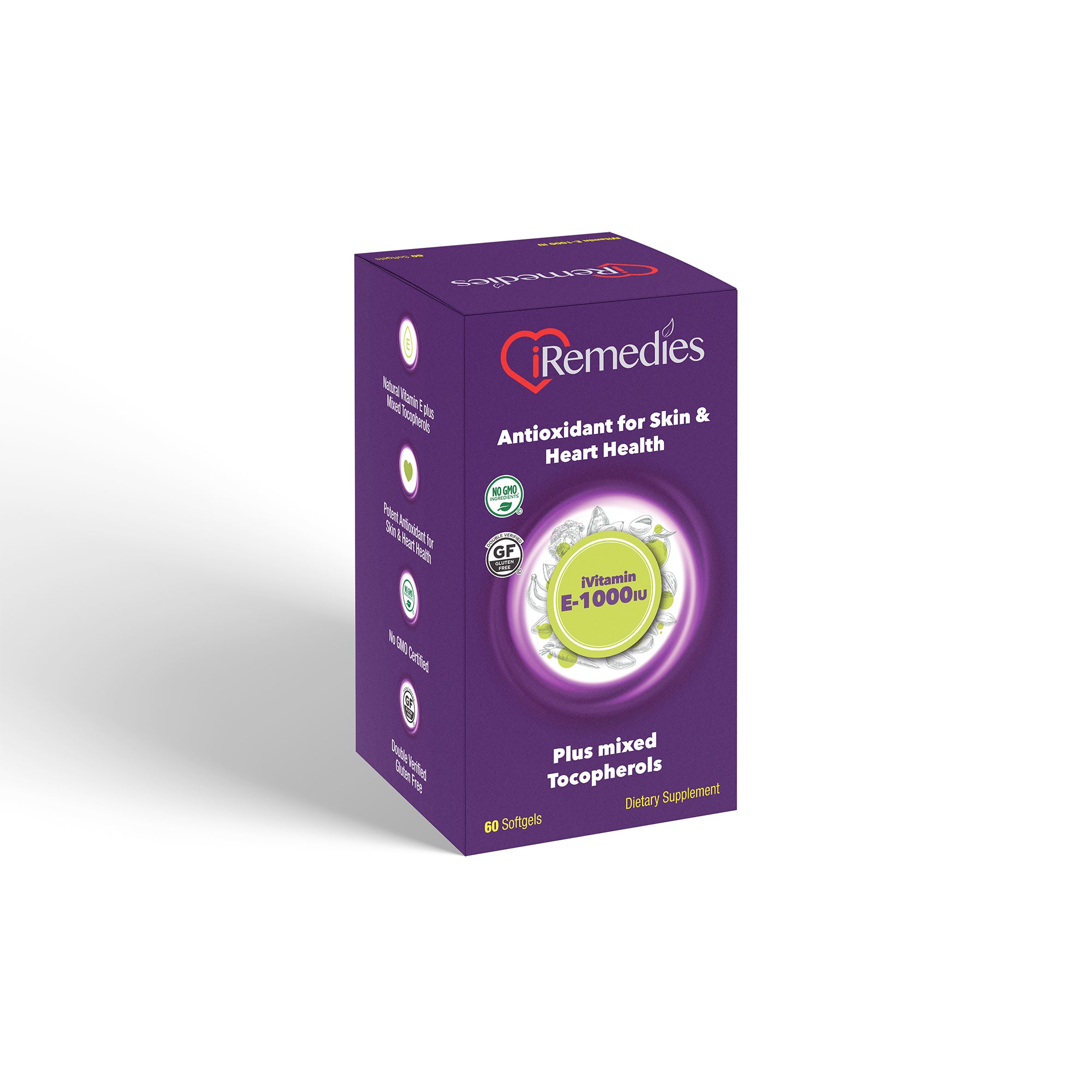 iVitamin E 1000 IU with Mixed Tocopherols – 60 Softgels