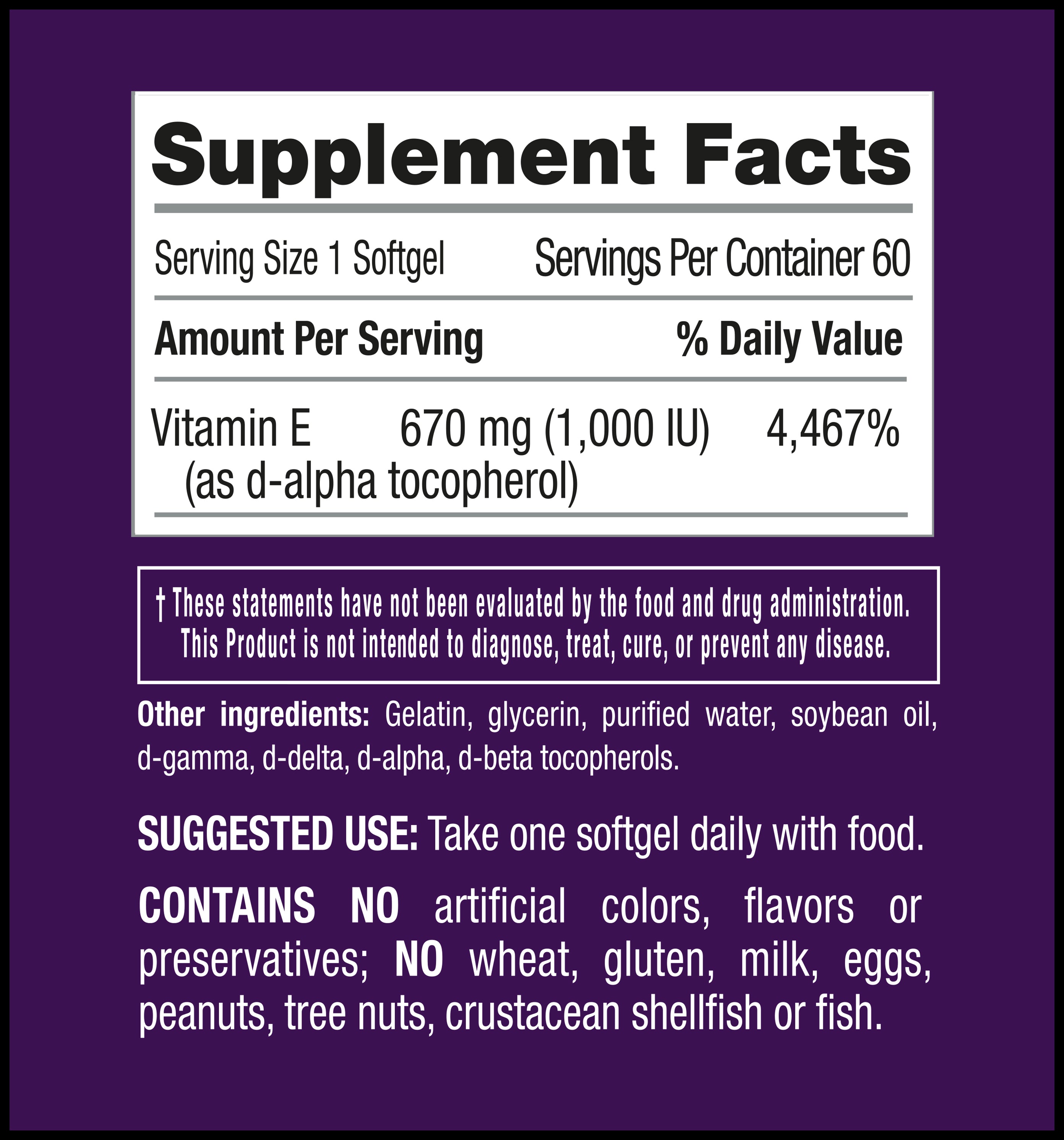 iVitamin E 1000 IU with Mixed Tocopherols – 60 Softgels
