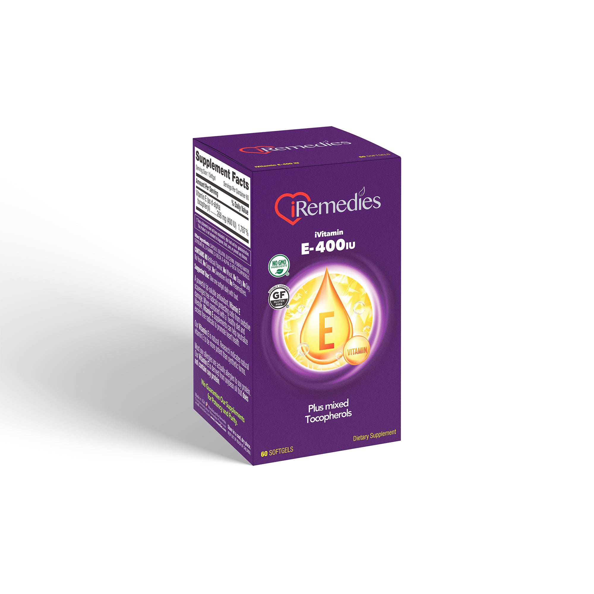 iVitamin E 400 IU with Mixed Tocopherols – 60 Softgels