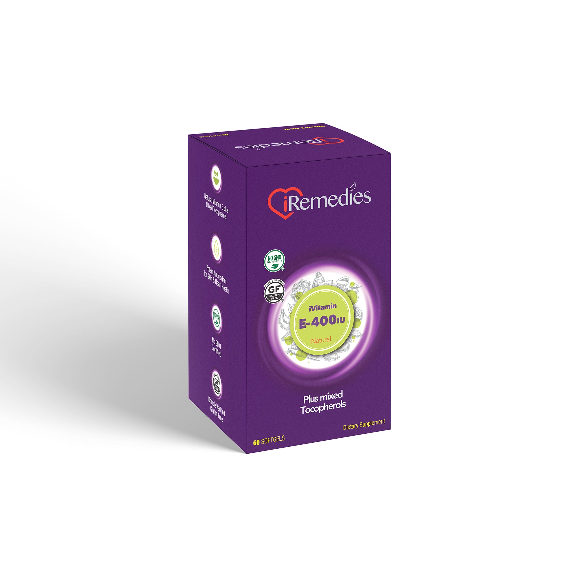 iVitamin E 400 IU with Mixed Tocopherols – 60 Softgels