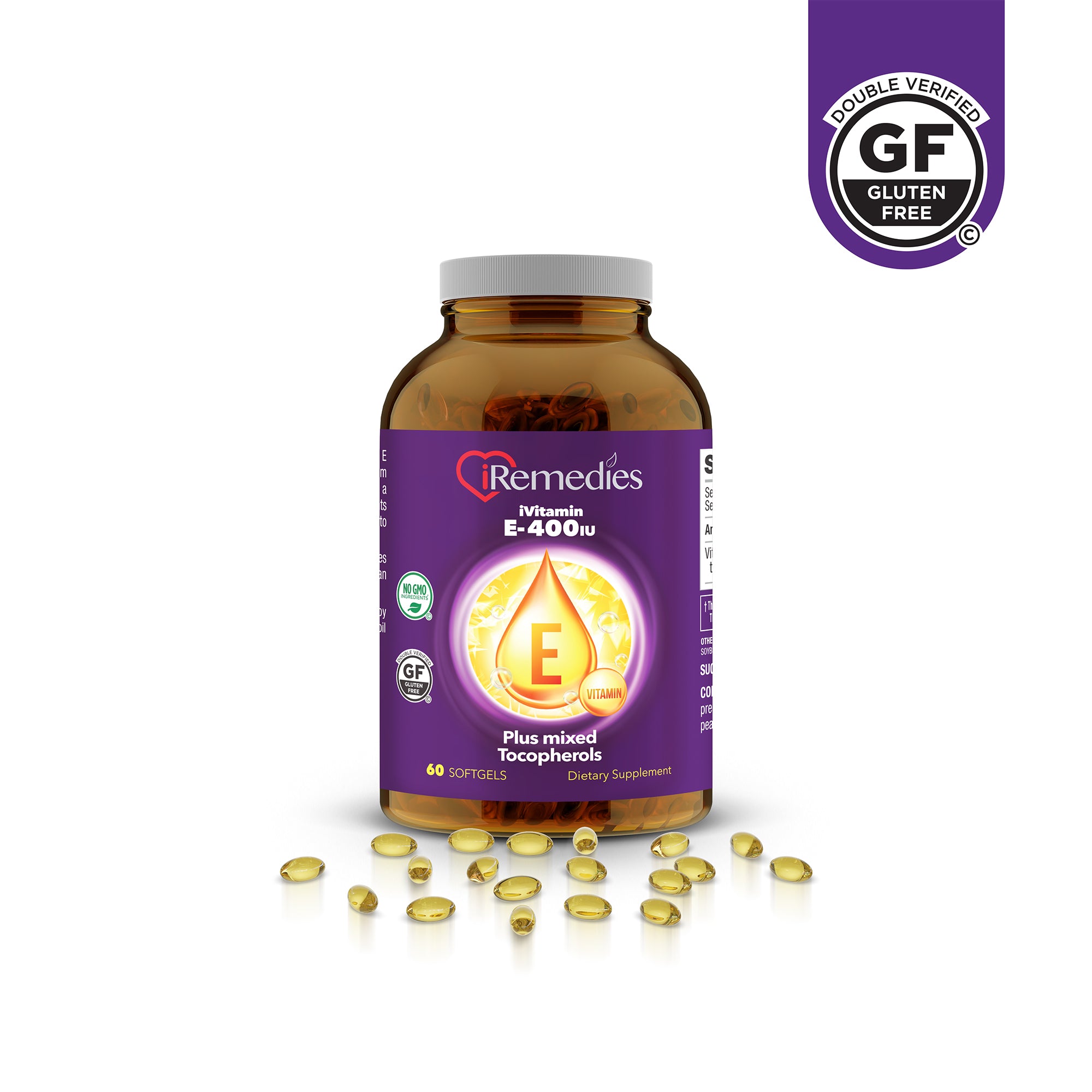iVitamin E 400 IU with Mixed Tocopherols – 60 Softgels