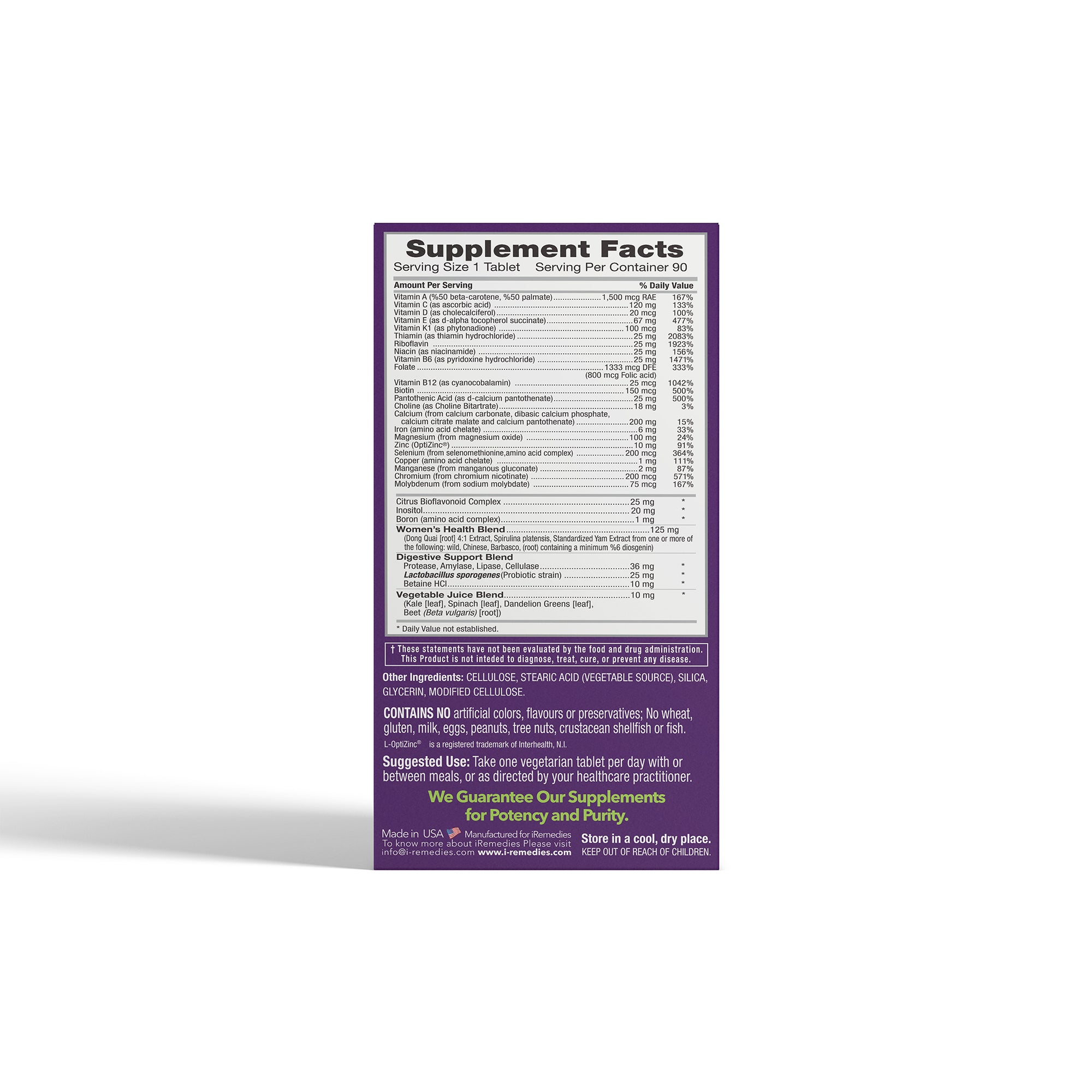 iWoman Once Daily Multivitamins – 90 Vegetarian Tablets