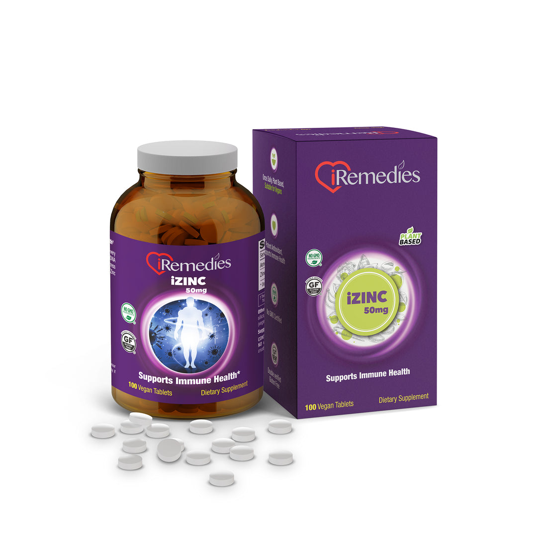 iZinc 50 mg – 100 Vegan Tablets